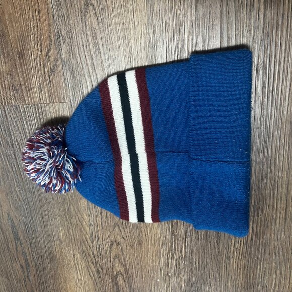 Colorado Avalanche Cuffed Pom Winter Beanie Hat - Like New - Picture 2 of 5